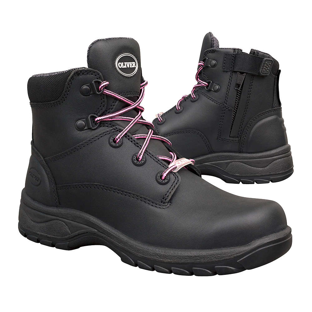 OLIVER WOMEN S BLACK ZIP SIDED BOOT Ausworkwear Safety