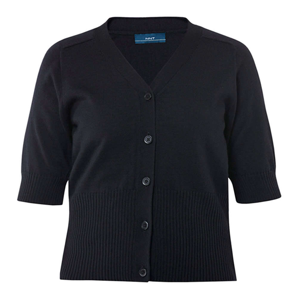 short sleeve ribbed cardigan