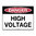 300x225mm - Metal - Danger High Voltage, EA