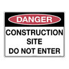 600x450mm - Corflute - Danger Construction Site Do Not Enter, EA