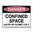 300x225mm - Metal - Danger Confined Space Entry by Permit Only, EA