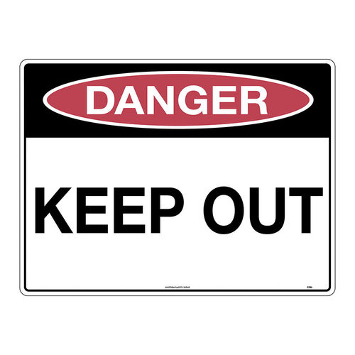 600x450mm - Poly - Danger Keep Out, EA