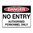 600x450mm - Metal - Danger No Entry Authorised Personnel Only, EA