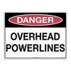 600x450mm - Metal - Danger Overhead Power Lines, EA