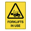 600x450mm - Metal - Caution Forklifts in Use, EA