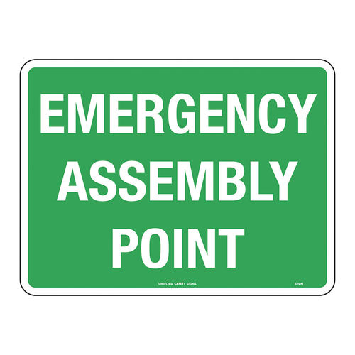 600x450mm - Metal - Emergency Assembly Point, EA