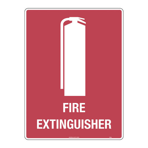 450x300mm - Poly - Fire Extinguisher (with pictogram), EA
