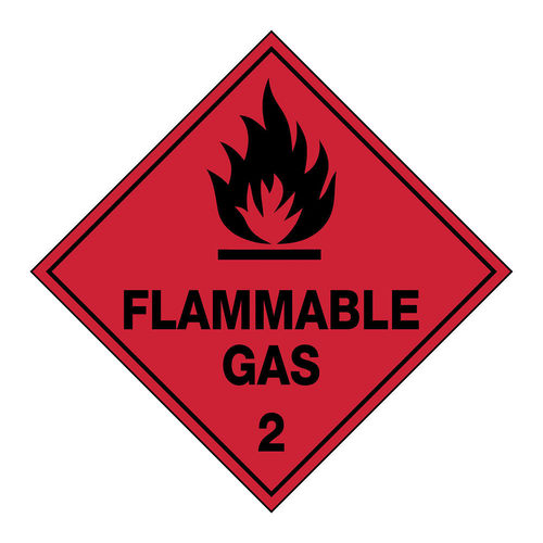 270x270mm - Poly - Flammable Gas 2, EA