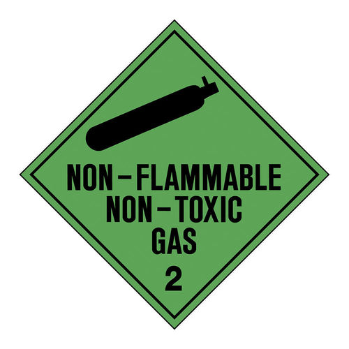 270x270mm - Metal - Non Flammable Non Toxic Gas 2, EA