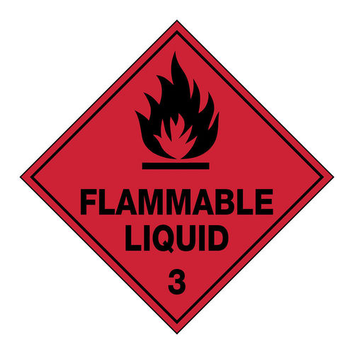 270x270mm - Metal - Flammable Liquid 3, EA