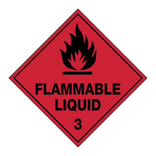 270x270mm - Poly - Flammable Liquid 3, EA