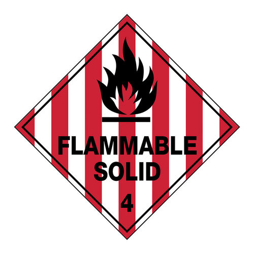 270x270mm - Poly - Flammable Solid 4, EA