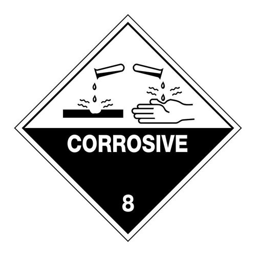 270x270mm - Self Adhesive - Corrosive 8, EA