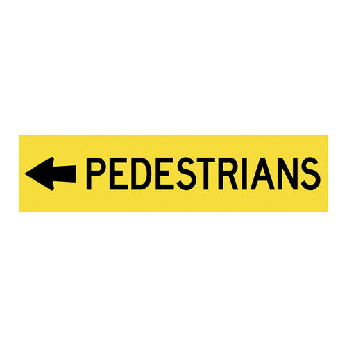 1200x300mm - Corflute - Cl.1 - Pedestrians (Arrow Left), EA