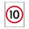 10 SPEED LIMIT, CLS 1REF BLK/RED/WHT, 600 x 450