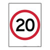 20km Sign, 600 x 450mm, METAL, EA