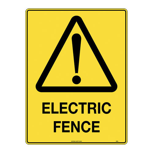 300x225mm - Metal - Caution Electric Fence, EA