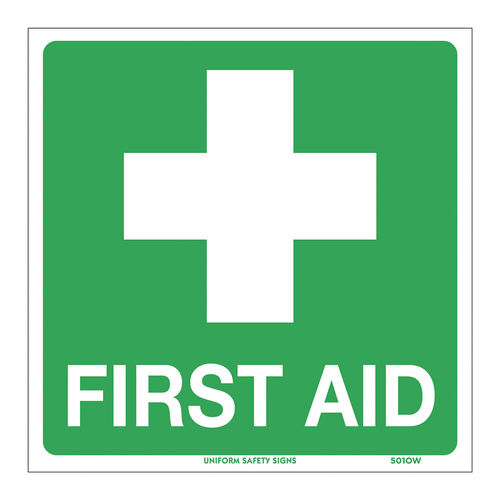 90x55mm - Self Adhesive - Sheet of 10 - First Aid, EA