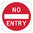 NO ENTRY+SYMBOL, CL.1, ALUMINIUM 450x450, EA