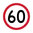 80KM SPEED SIGN 600X600 CORFLUTE