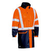 BISLEY TAPED TWO TONE HI VIS STRETCH PU RAIN COAT