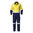 HARD YAKKA HI VIS TWO TONE COTTON DRILL COVERALL WITH 3M TAPE