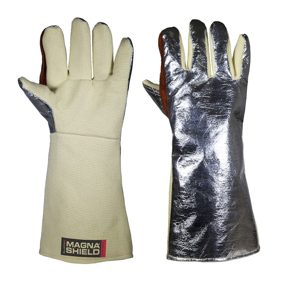 Heat Shield Glove MagnaShield® Aluminised Heat Shield Leather Palm APG16WSK