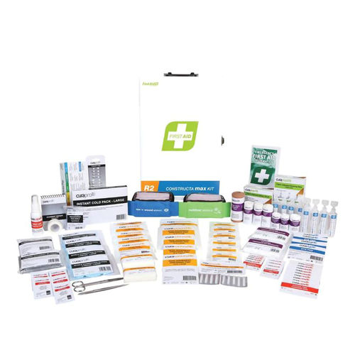 FASTAID FIRST AID KIT, R2, CONSTRUCTA MAX KIT, METAL WALL MOUNT