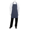 CHEFWORKS STRIPED BIB APRON NO POCKET