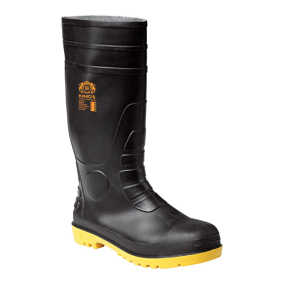 Oliver King's Black Safety Gumboot - Ausworkwear & Safety