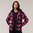 `YAKKA WOMENS CHECK ZOODIE, SHERPA LINED, F/ZIP,