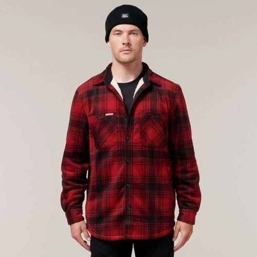 YAKKA SHERPA BONDED FLEECE JACKET WITH BEANIE,