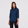 CITY 3/4 MICRO CHK BLOUSE,
