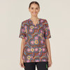 NNT BUSH TUCKER INDIGENOUS PRINT SCRUB TOP, BUSH TUCKER XXS