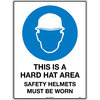 600x450mm - Corflute - This is a Hard Hat Area Safety Helmets Must be Worn
