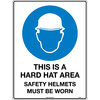 600x450mm - Corflute - This is a Hard Hat Area Safety Helmets Must be Worn