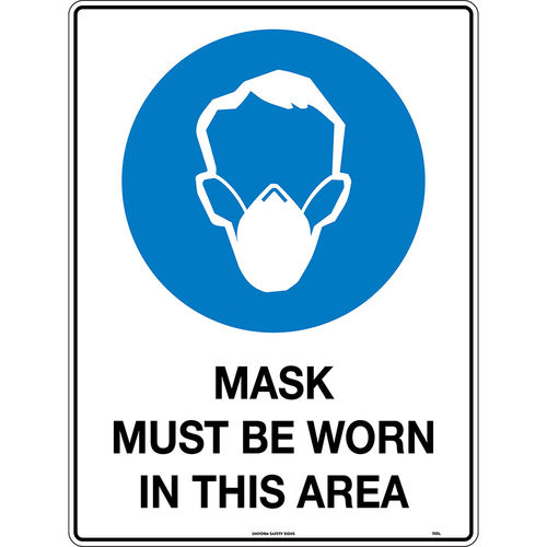 600x450mm - Metal - Mask Must be Worn in This  Area