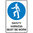 450x200mm - Poly - Safety Harness Must Be Worn