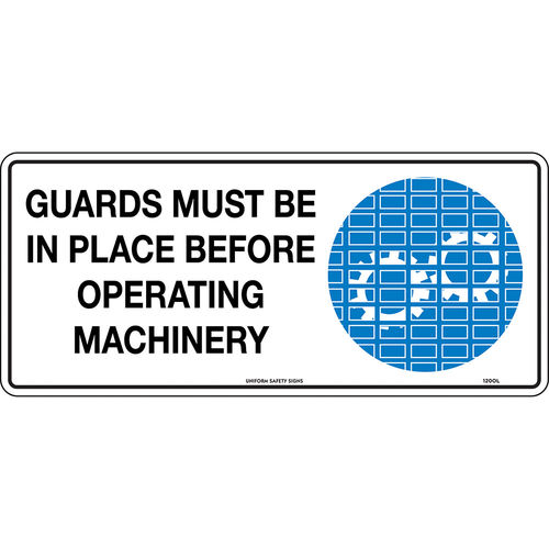 450x200mm - Metal - Safety Guards Must Be Used