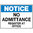 600x450mm - Metal - Notice Signs No Admittance Register At Office