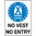 600x450mm - Poly - No Vest No Entry