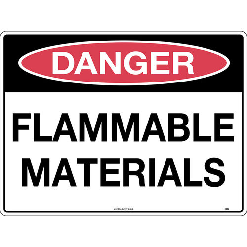 450x300mm - Metal - Danger Flammable Materials