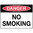 450x300mm - Poly - Danger No Smoking