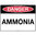 600x450mm - Metal - Danger Ammonia