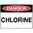 600x450mm - Metal - Danger Chlorine