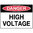 600x450mm - Metal - Danger High Voltage