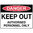 600x450mm - Poly - Danger Keep Out Authorised Personnel Only