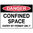600x450mm - Corflute - Danger Confined Space Entry by Permit Only