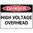 600x450mm - Corflute - Danger High Voltage Overhead
