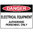 450x300mm - Metal - Danger Electrical Equipment Authorised  Personnel Only